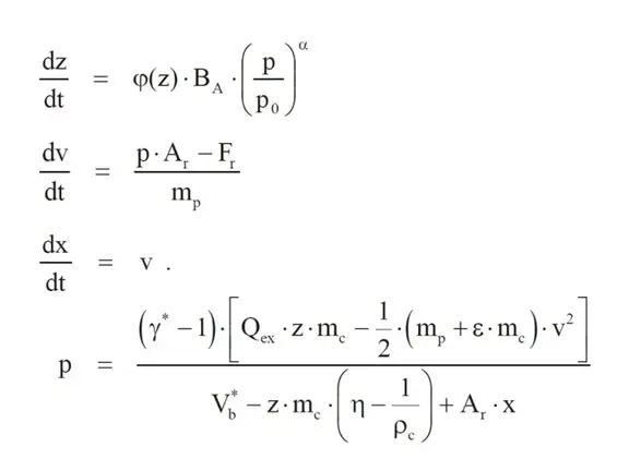 Inner-Ballistics Formulas